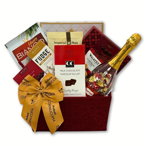 Partager le panier-cadeau de l'amour du chocolat