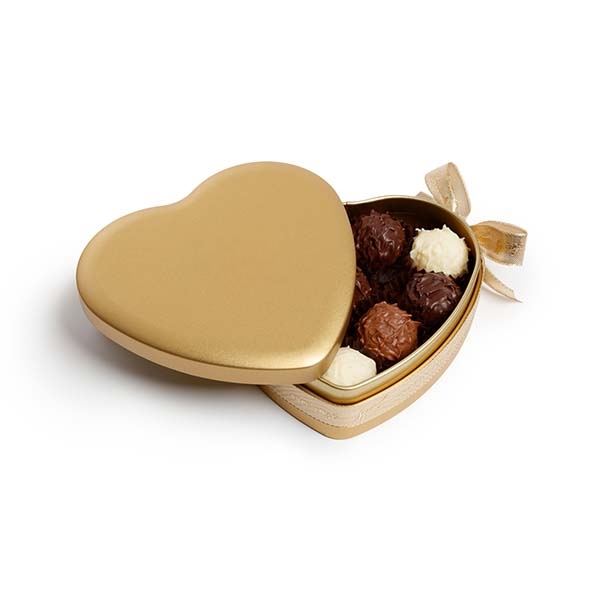 Boîte Coeur Or 10 Pcs.