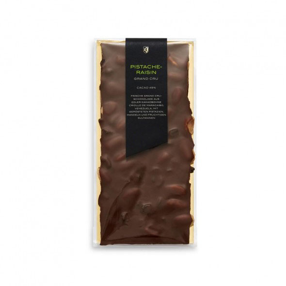Chocolat Grand Cru Aux Pistaches Et Sultanines 49% 175G