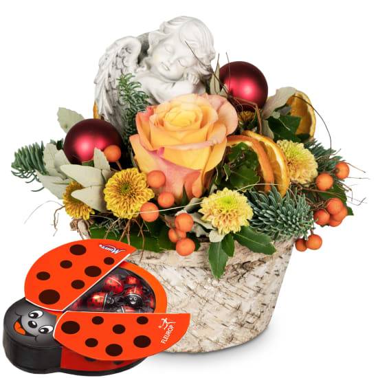 Petit Ange avec coccinelle chocolat (Minimum)