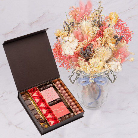 Fleurs et chocolat